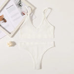 Women Seamless Bra Set Push Up Bras V-neck Tops High Rise Briefs Seamless Underwear Wire Free Brassiere Sexy Lingerie Set