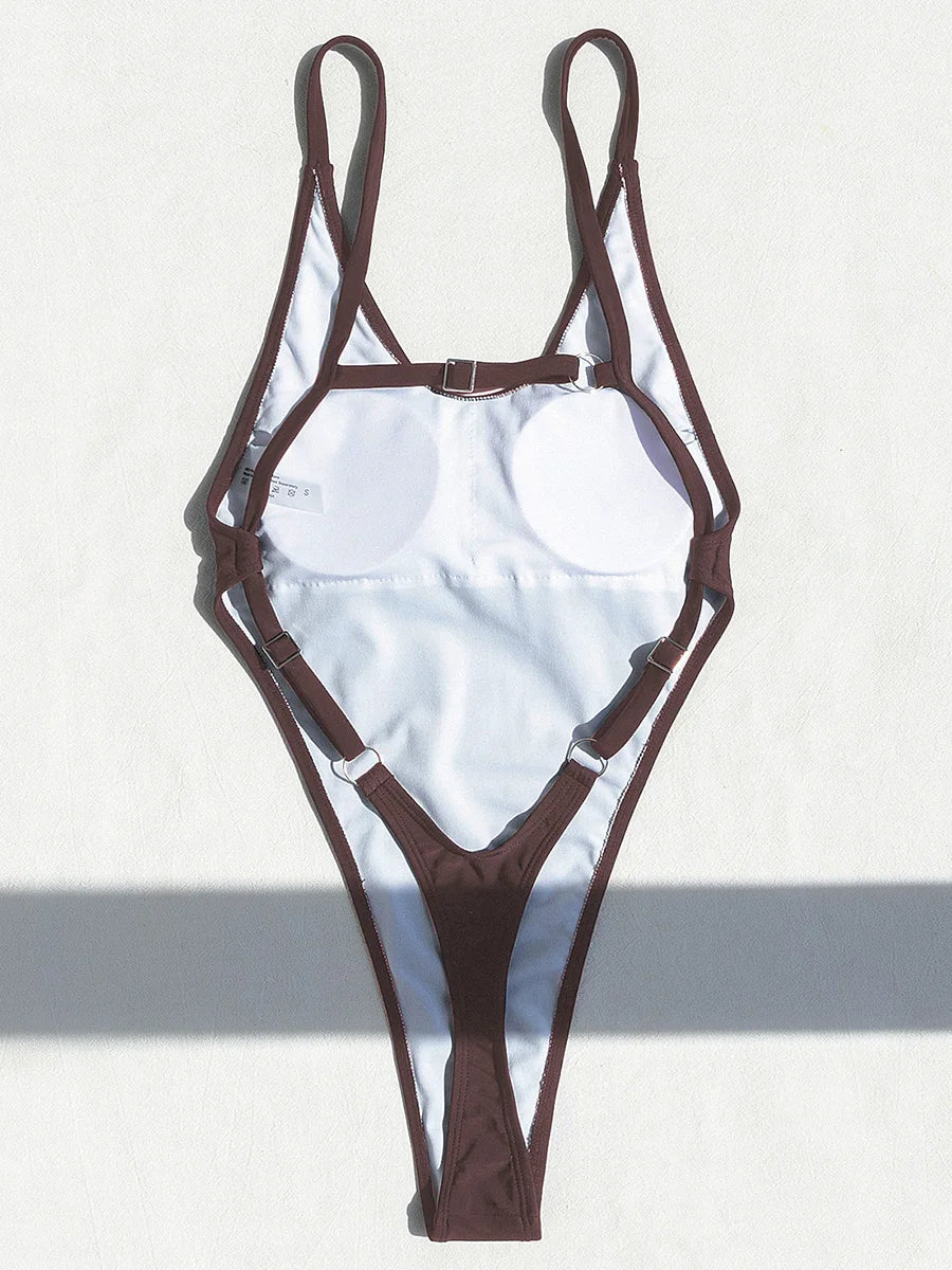 Backless Extreme Mini Micro G String Thong Women Swimwear One Piece Swimsuit Female Monokini High Leg Cut Bathing Suit Swim Lady