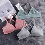 V-neck Sexy Bras For Women 1/3 Cup Wireless Bra Without Pads Sexy Lingerie Breathable Bralette Female Underwear S-L