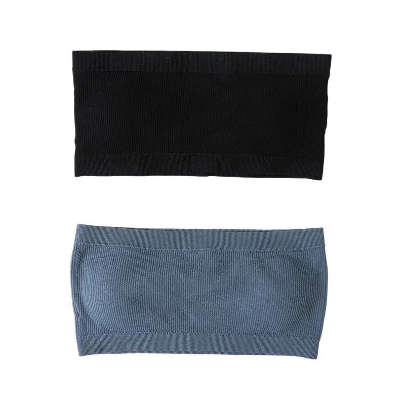 2Pcs/Set Strapless Bras For Women Tube Bra Female Sexy Crop Top Seamless Underwear Non-wire Bandeau Bra M-XL Women Intimates