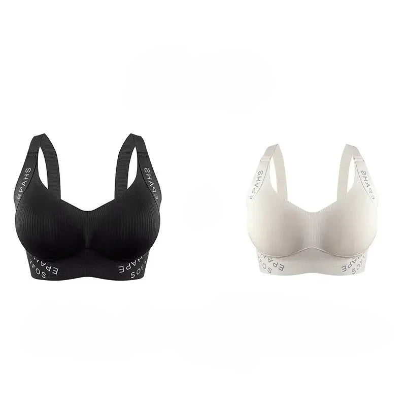 2pcs/set Seamless Push Up Bras for Women Jelly Glue Bralette Anti-sagging Female Underwear Padded Comfortable Sports Lingerie