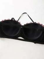 B C D Thin Cup Floral Lace Large Size Bra Side-Breast-Enhancing Silicone Pad Minimizer Push up Comfortable Bra