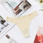 3Pcs/Set Women Panties Ultra-thin Thongs Female Underpants Seamless Underwear Sports Soft Solid Color Low Rise G-string
