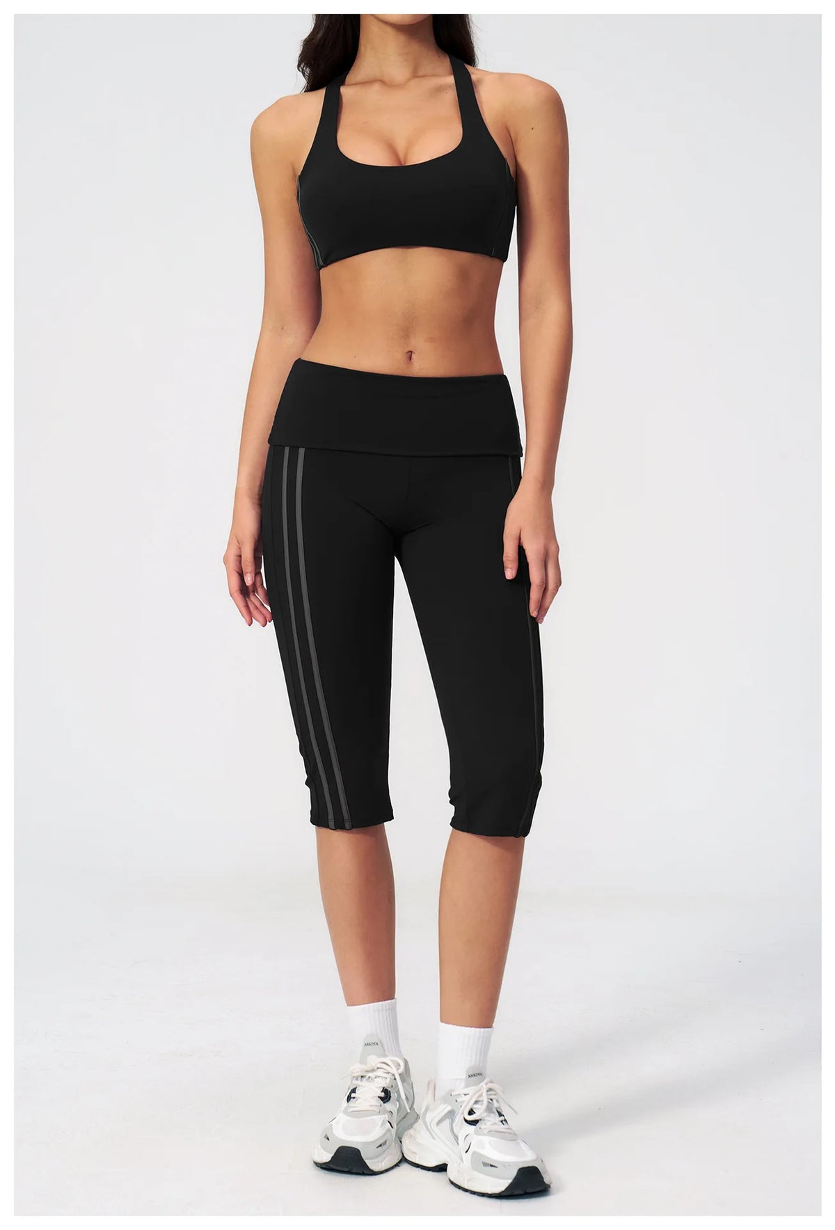 Summer Color Blocked Yoga Sets Women Slim Sports Bra High Waist Pants Fitness Suits Outwear Gym Running Push Up Workout Clothes