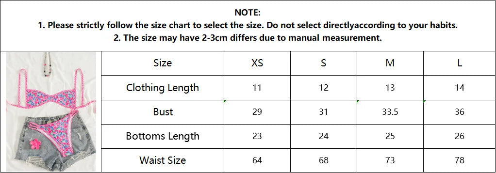New Flowers Printed High Leg Cut Bikini Female Swimsuit Women Swimwear Two-Pieces Bikini Set Bather Bathing Suit Swim