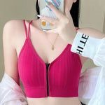 Seamless Bra Women Front Zipper Tube Tops Wrapped Chest Vneck Wireless Bra Comfort Tube Bra Beauty Back Underwear Sports Vest