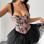 Phantasy Women's Leopard Strap Vest Sexy Backless Floral Print Camisole Fashion Lace up Corset Top 2026 Summer Female Clothing