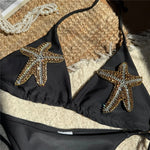 Rhinestone Starfish White Swimwear Halter String Triangle Micro Bikini Thong Sexy Swimsuit Women Bikinis Sets Mujer 2026 Bather