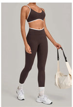 Women's Seamless Yoga Sets Sports Fitness Gym Sleeveless Vest Hip-lifting Slim Fit Pants Suits Running Training Workout Sets