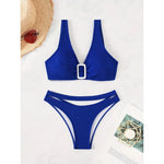 Sexy Royal Blue Bikini 2025 Woman Swimsuit Two Pieces Swimwear Female Thong Bikinis Set Swimming Bathing Suits Brazilian Biquini