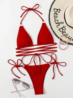 Sexy Micro Bikini 2025 Criss Cross Swimwear Bandage Woman Swimsuit Female Thong Bikinis Set 2 Piece Women Bathing Suit Beachwear