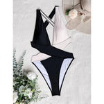 Scrunch Butt Swimsuits Deep V Neck Cross Backless One Piece Swimsuit Women Swimwear Female Monokini High Cut Bathing Suit Swim