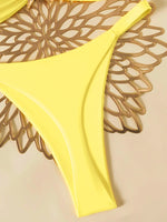 Sexy Bandeau Bikini Set 2026 Women Coffee Starfish Ornament Push Up Thong Swimsuit Brazilian Beach Bathing Suit Micro Swimwear