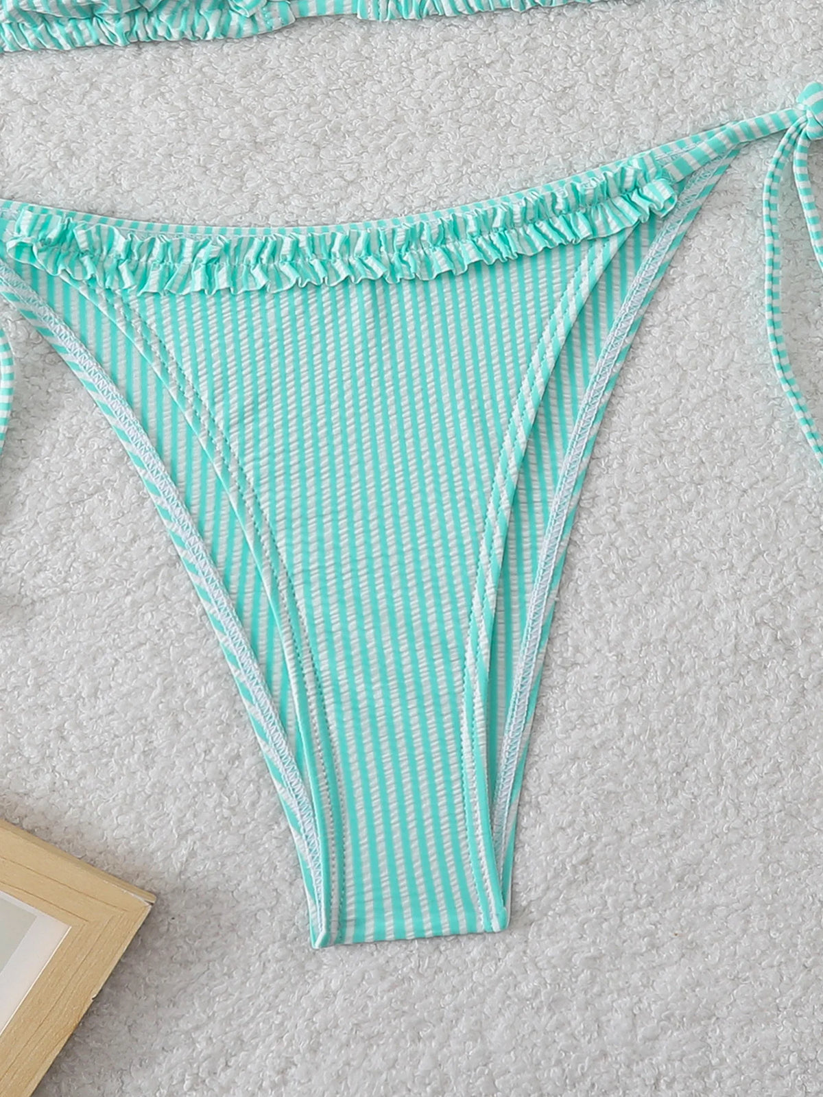 Halter Triangle String Bikinis 2026 Women Sexy Striped Swimsuit RuffleSwimwear Female Bathers Bathing Swimming Swim Suit