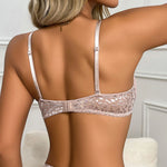 Women's spacer bra Ultra-Thin Breathable Bralette Sexy Lingerie Push-Up Underwire in Stock Sandwich Knitted underwear