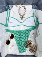 XS - XL Flowers Printed High Cut Bikini Women Swimsuit Female Swimwear Two-pieces Bikini Set Bather Bathing Suit Swim Beach Wear