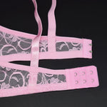Womens Ultra-thin See Through Bras For Men Mesh Seamless Bralette Embroidery Sexy Lingerie Plus Size Brassiere