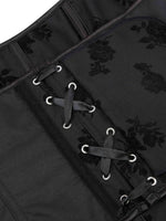 New black tube top hanging neck adjustable corset chest support gathered abdomen waist elastic palace corset.