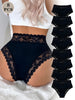 8-Piece Set sexy lingerie Hollow-out lace spliced fabric Women's panties Breathable women's underwear