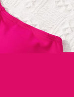 Girls 3pack Heart Print Cross Wrap High Waist Bikini Kids Swimsuit&Kimono 7-12 Years Children's Swimwear 2024 Teens Bathing Suit