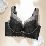Thin WireFree Underwear Women Thin Style Large Chest Show Small Bra Gathered Adjusted Breast Closure No Steel Ring Bra 80-120CDE