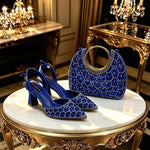 Doershowfashion High Quality African Style Ladies Shoes And Bags Set Latest silver Italian Shoes And Bag Set For Party HGH1-1