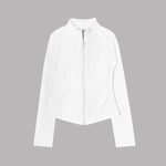 NCLAGEN Woman's Sports Jacket Zip Up Gym Clothes Long Sleeve Workout Seamless Top Speed Activewear Yoga Pilates Running Coats