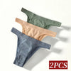 2PCS/Set Seamless Women Brazilian Panties Female Underpants High Leg Cut Underwear Sexy Lingerie Bikini Sports Briefs M-L