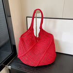 Yarn Hollow Out Large Capacity Shoulder Bags Summer New Ladies Bags Casual Soft Versatile Women's Handbags