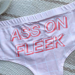 Ladies' Sexy Letter Print Panties with Elastic Waistband Thin Seamless Knickers Wrap Buttocks Lingerie Female Briefs