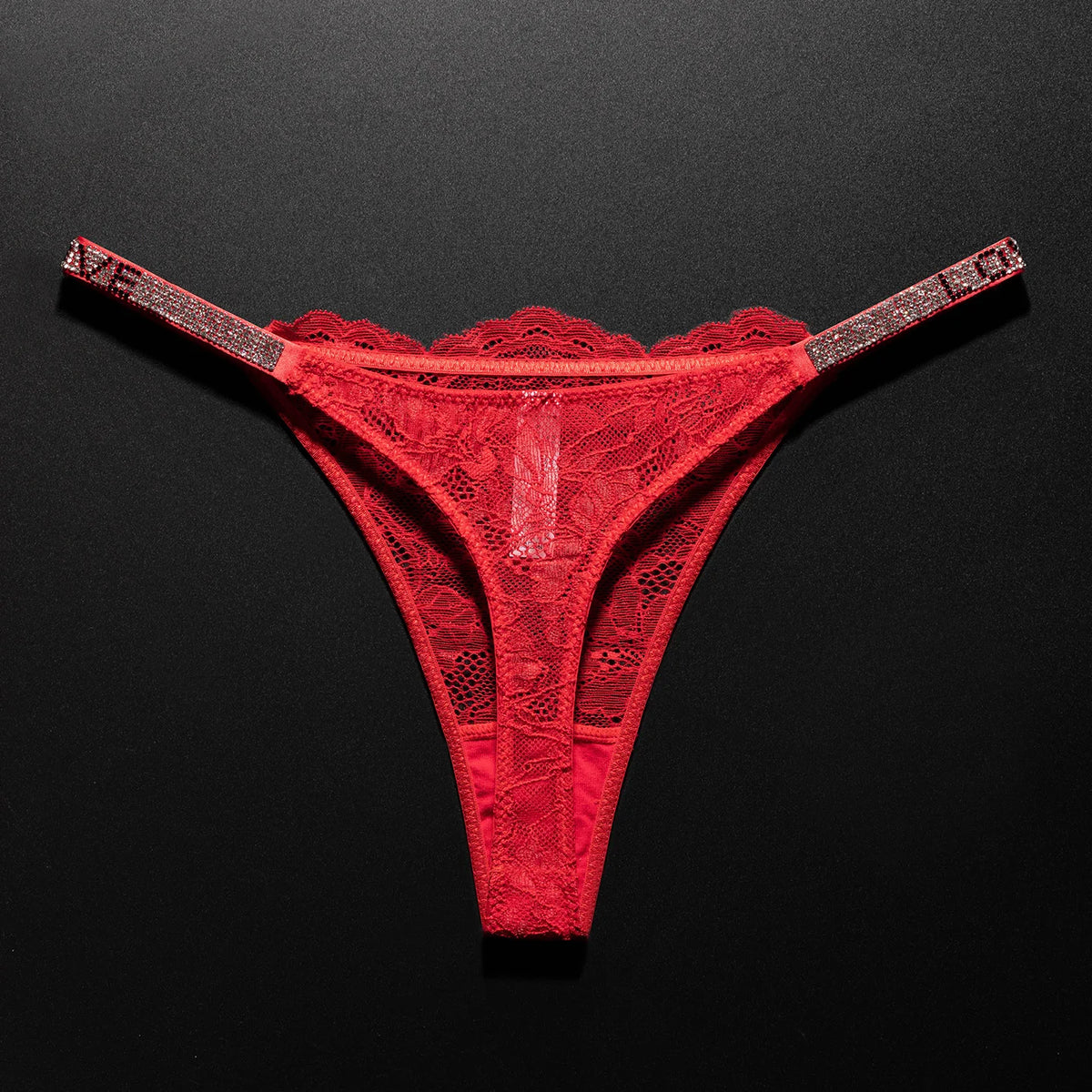 Lace Sexy Girls Women Panties Seamless Underwear Rhinestone G String Letter Transparent Thong For Female Low Rise Ladies Briefs