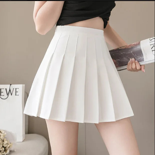 Mini Skirts Womens 2024 Summer Japanese School Pleated Skirts High Waist Kawaii Cute Pink Plaid Skirt Uniform Harajuku Jupe