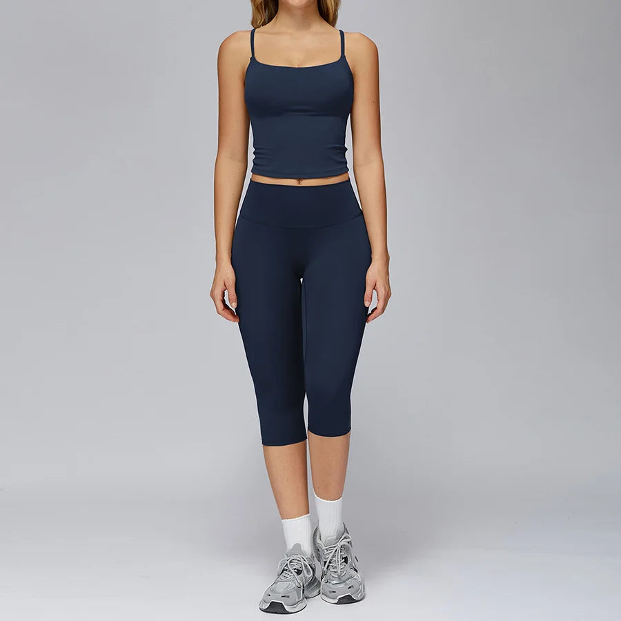 New yoga set 2 pieces gym set Women Long Sleeve Sports Shirts Sports Bra Leggings Suit Fitness Running Workout Suits Tracksuit