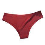 Women Panties Ice Silk Seamless Mid Waist Solid Color Slim Fit Thin Quick Dry Casual Sport Underpants Women Briefs