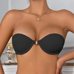 Beauwear Strapless Invisble Bras for Woman Solid Color Transparent Party Bra Push Up Underwear 70B 75B 75C 80B 80C 85B-3056