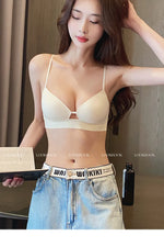 MOYISU Desire Triangle Cup Women Summer Thin Small Chest Gathered To Show A Large Pair of Breast Anti-sag No Underwire Bra Women