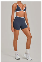 Summer Yoga Set 2Pcs Women's Tracksuit Back Cross Sports Bra Sportswear High Waist Butt-Lifting Fitness Pants Workout Top Suit