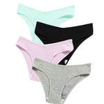 7Pcs/Set Cotton Panties Low Rize Panties For Women Breathable Underwear Female Underpants Sexy Lingerie V-waist Briefs M-2XL