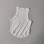 Women's Summer Lightweight Printed Loose Sleeveless Yoga Vest I-Shaped Sports Top