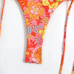 sexy floral print micro mini bikini halter string triangle swimwear thong swimsuit women biquini bikini set bathing suits