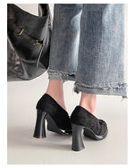 Spring Autumn Platform Mary Jane Shoes Women Thick High Heels Shoes Vintage Slip on Butterfly-knot Pumps 2026 New