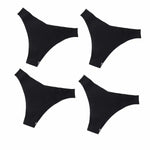 4Pcs/Set Ice Silk Low Rise Panties Seamless Underwear Women V-Shaped Briefs Quick-Drying Sports Thongs Female Underpants S-L