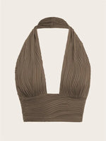 Sexy Solid Backless Crop Halter Top Women Summer 2024 Y2K Clothes Grunge High Street Style Club Sleeveless Cami Top Streetwear
