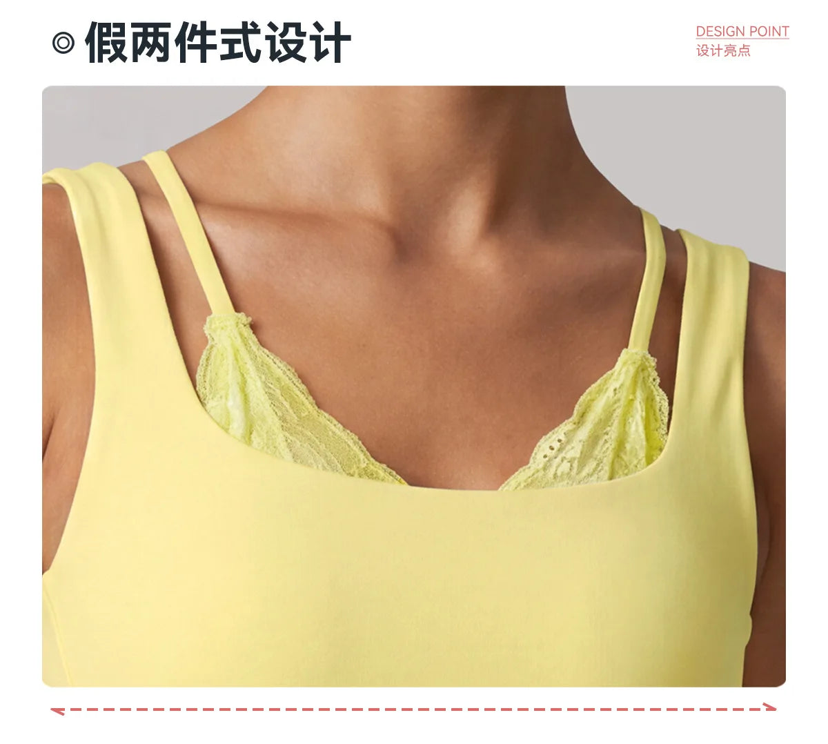 Fake Two Piece Tank Top Yoga Sets Women Lace V Neck Sports Vest Fitness Suit Hip Lifting High Waist Leggings Workout Clothes