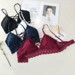 Floral Lace Bra Non-Wire Bralette Push Up Bras For Women V-neck Brassiere Female Padded Underwear Sexy Lingerie Intimates