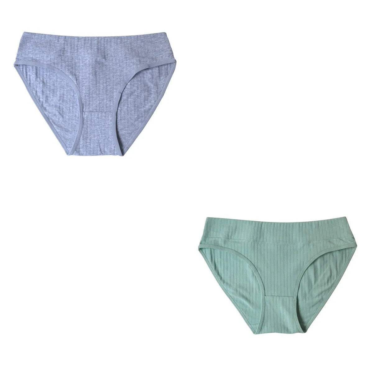 2Pcs/Set Cotton Panties Women Low Rise Underwear Solid Color Comfort Breathable Briefs Sexy Lingerire M-XL Seamless Intimates