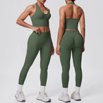 2pcs Yoga Set Gym Outfits Clothes Athletic Wear Yoga Suits For Women Fitness Set Tracksuits Sports Bra Gym Leggings Sportswear