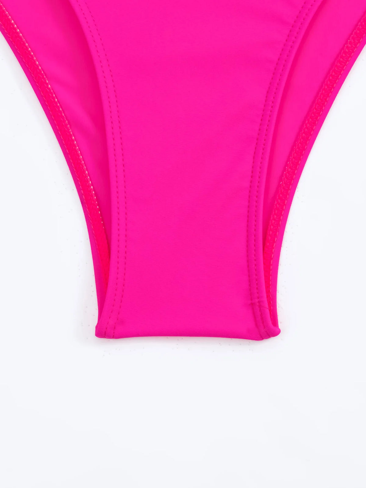 Sexy Tie Shoulder High Waist Bikinis Sets Two Pieces Pink Swimsuit Women Padded Swimwear Bandeau Brazilian Biquini Beach Wear