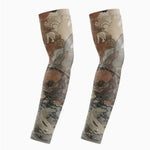 Ice Silk Tattoo Sleeve Men Women Summer Tattoo Sleeve UV Solar Arm Covers Cycling Cuff Quick Drying Cool Anti-Sunburn Arm Sleeve