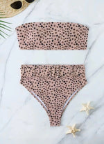 Neon Yellow High Waist Bikini 2024 New Belt Women Sexy Two Piece Swimsuit Push Up Swimwear Female Bathing Suit Summer Beachwear